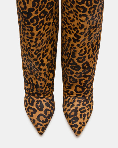 LUCA Leopard Pointed-Toe Cuffed Kitten Heel Women's Boot Steve Madden LEOPARD