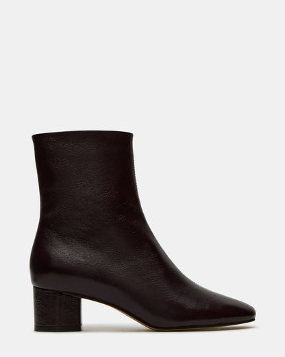 STROME Wine Patent Block Heel Women's Ankle Boot Steve Madden WINE PATENT