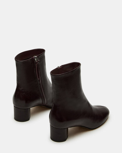 STROME Wine Patent Block Heel Women's Ankle Boot Steve Madden WINE PATENT