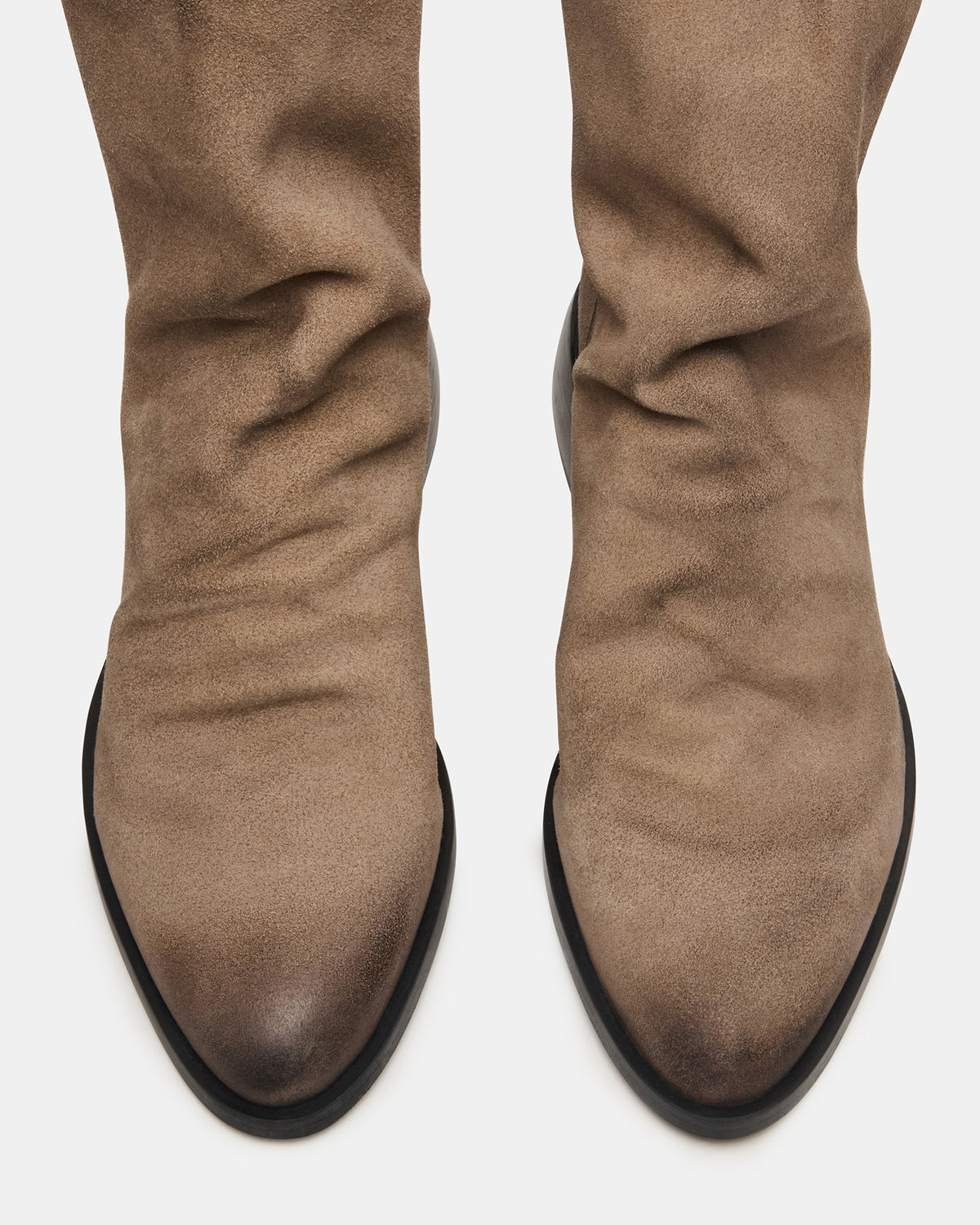 NEXIE Taupe Suede Women's Pointed-Toe Ankle Boot Steve Madden TAUPE SUEDE