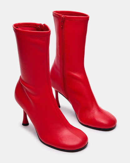 LORENZA Red Heeled Women's Ankle Boot Steve Madden RED