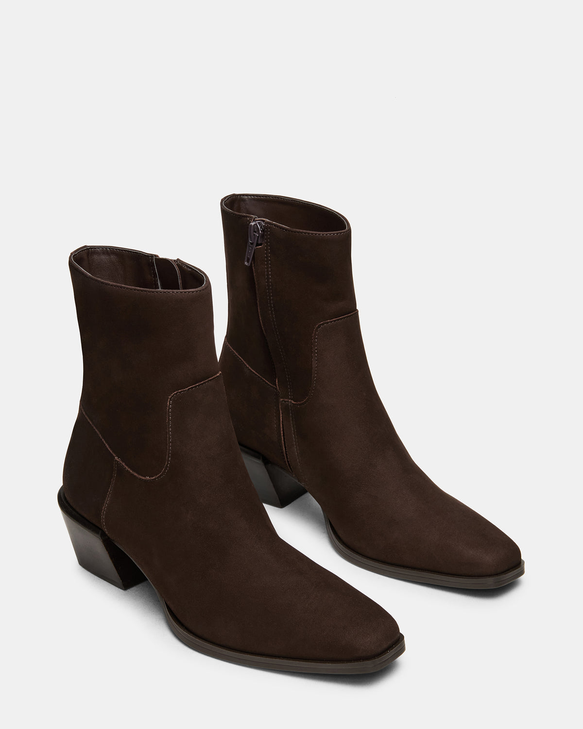DANEY Brown Suede Square-Toe Women's Ankle Boot Steve Madden BROWN SUEDE
