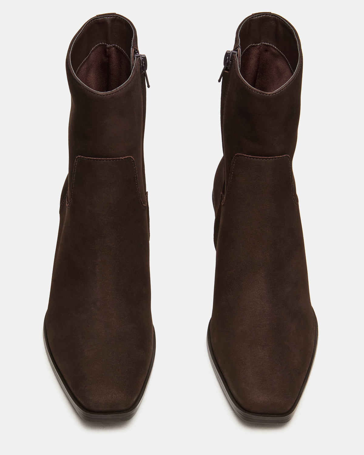 DANEY Brown Suede Square-Toe Women's Ankle Boot Steve Madden BROWN SUEDE