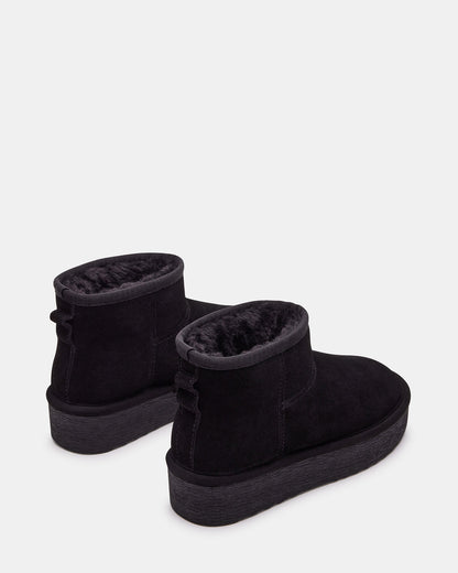 COMFY Black Suede Women's Ankle Boot Steve Madden BLACK SUEDE