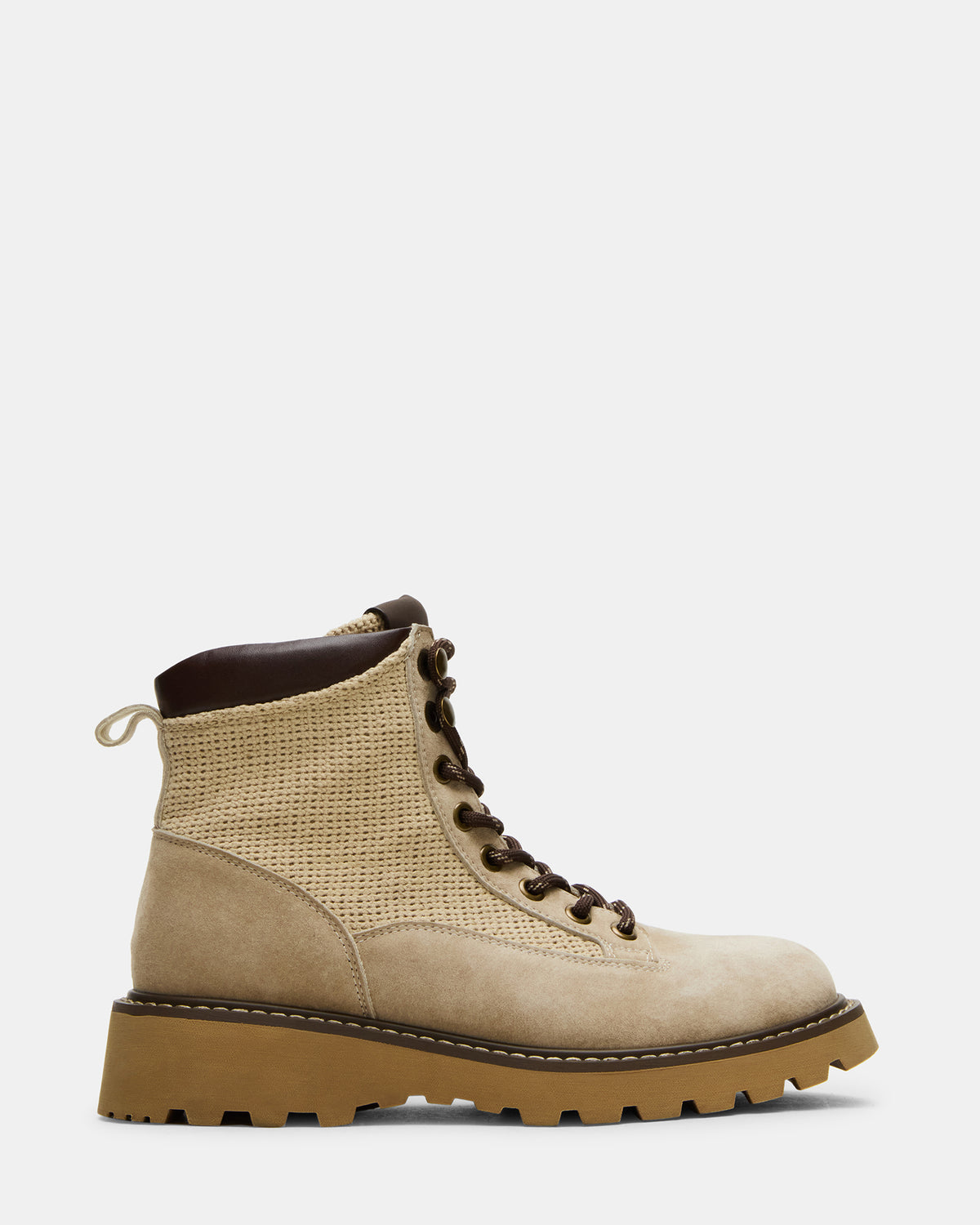CINO Taupe Suede Women's Lug Lace-Up Ankle Boot Steve Madden TAUPE SUEDE