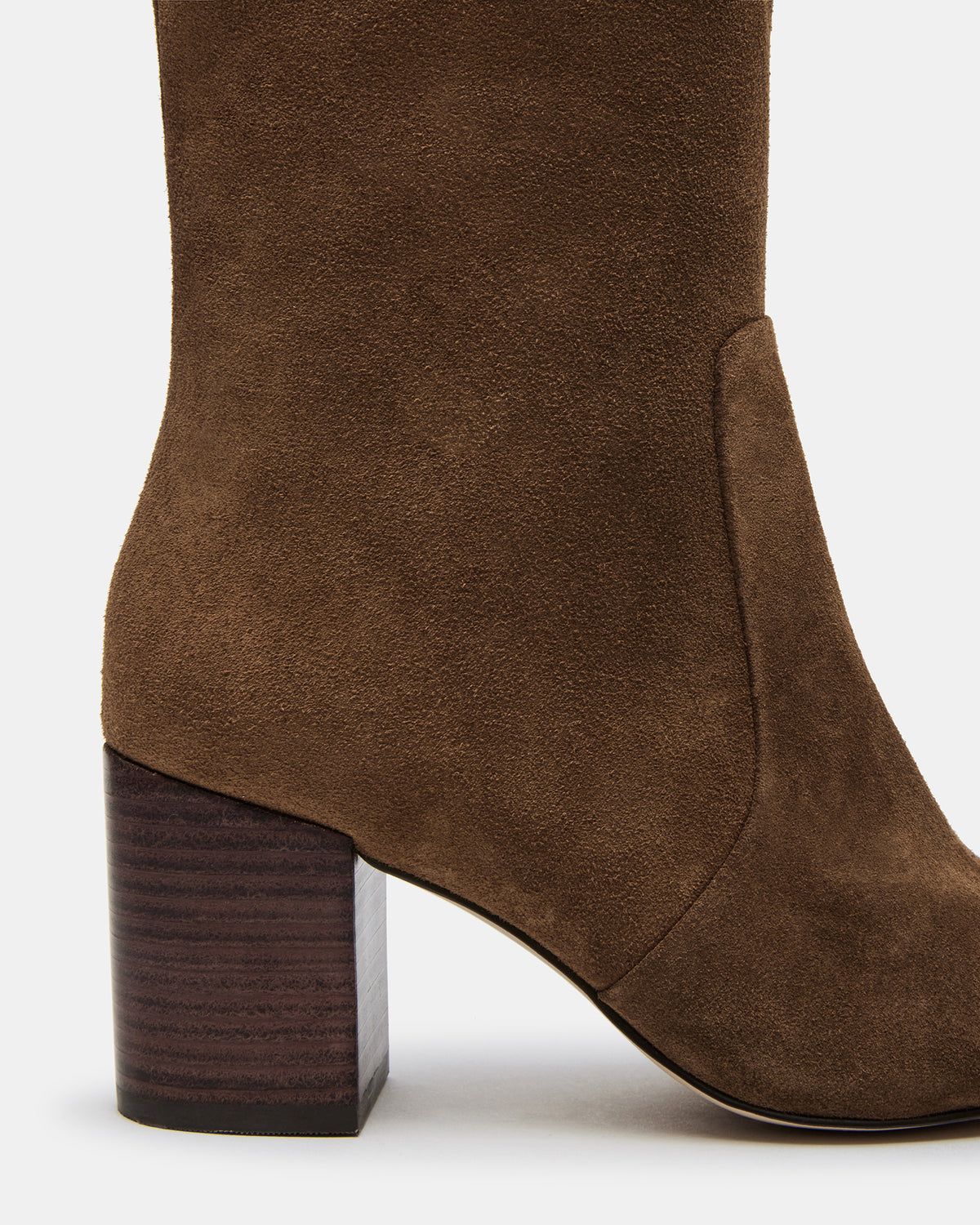 SKYLINE Chestnut Suede Knee-High Pointed Toe Women's Boot Steve Madden CHESTNUT SUEDE