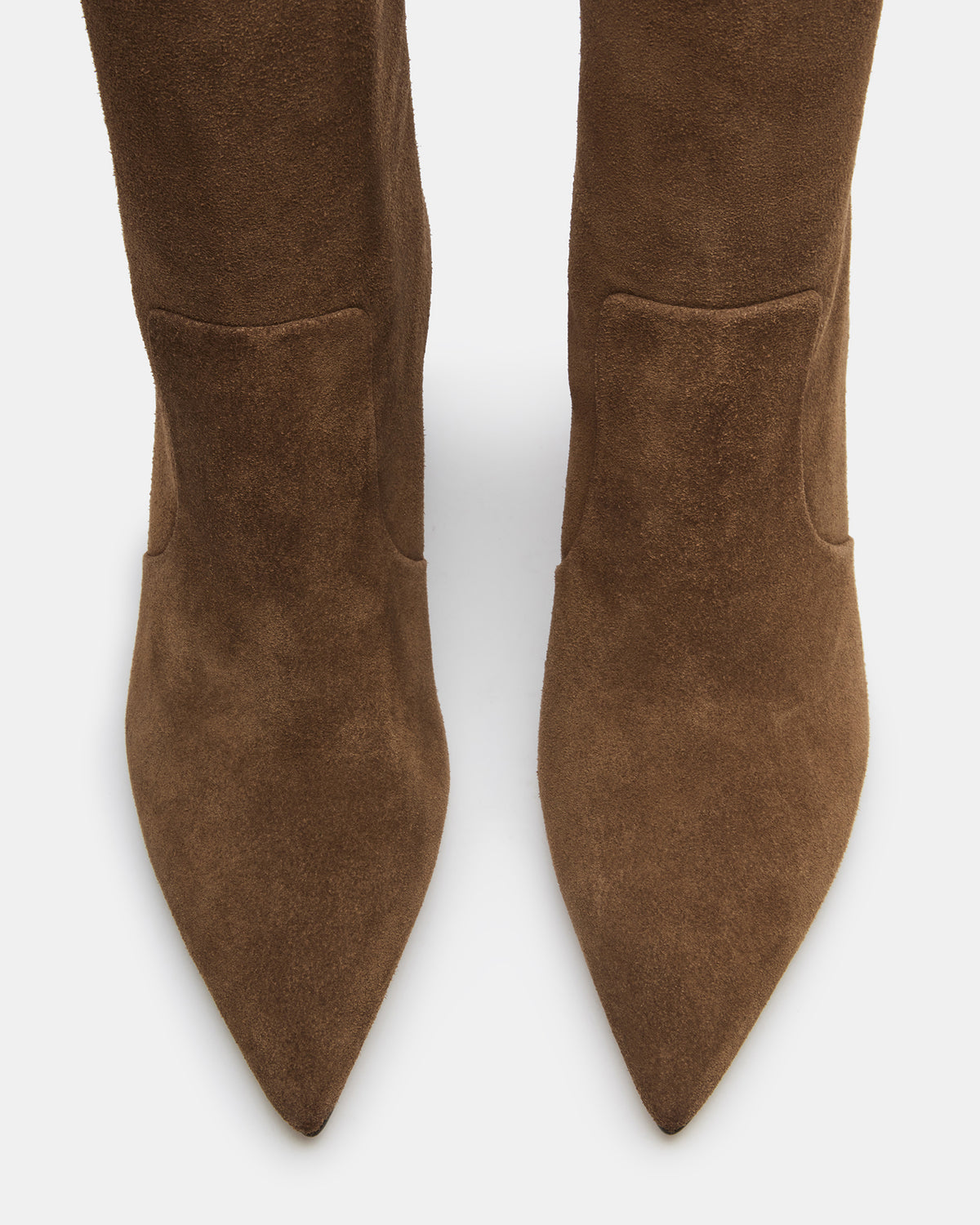 SKYLINE Chestnut Suede Knee-High Pointed Toe Women's Boot Steve Madden CHESTNUT SUEDE