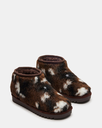 CABIN Faux Fur Multi Cozy Bootie | Women's Booties Steve Madden MULTI