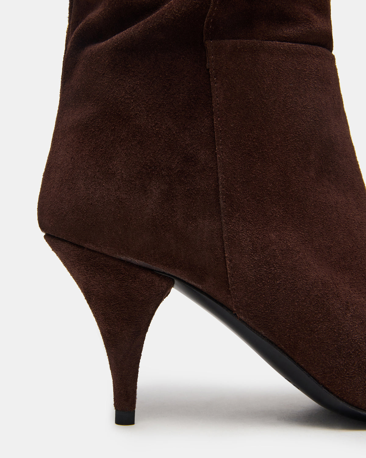 LINGER Brown Suede Pointed-Toe Over-The-Knee Heeled Women's Boot Steve Madden BROWN SUEDE