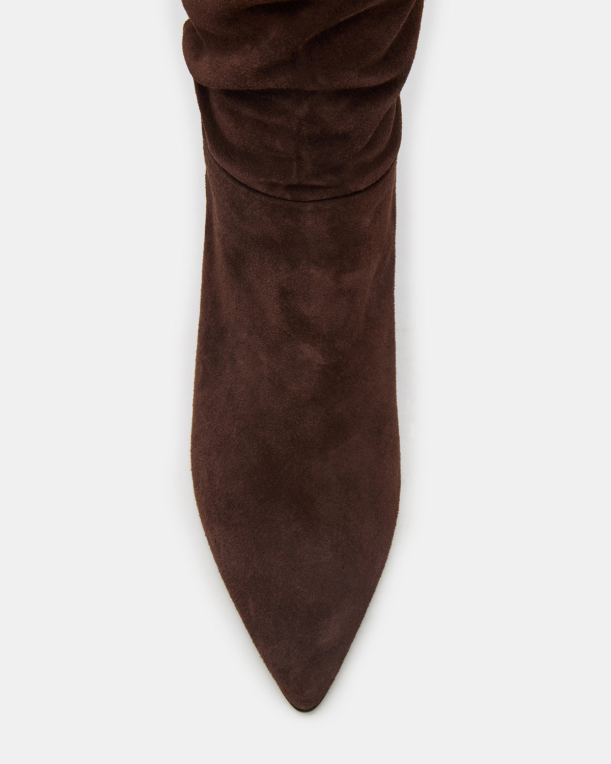 LINGER Brown Suede Pointed-Toe Over-The-Knee Heeled Women's Boot Steve Madden BROWN SUEDE
