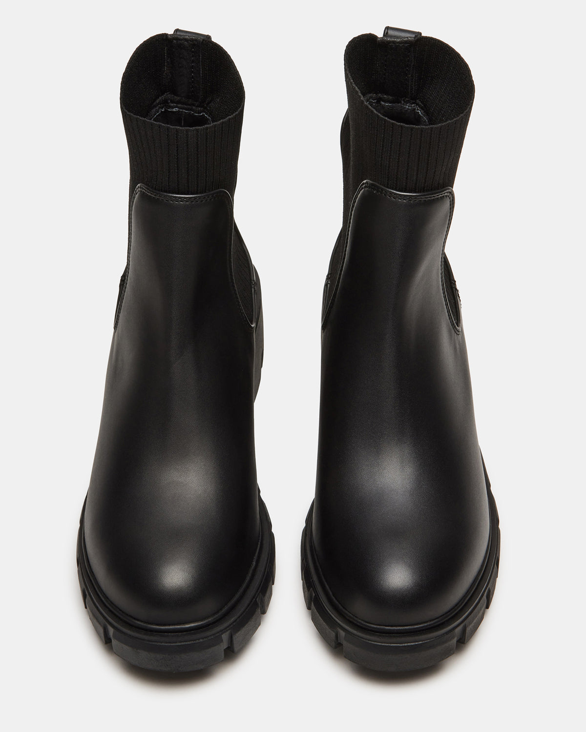 HUTCHH20 Black Water-Resistant Lug Sole Ankle Boot | Women's Booties Steve Madden BLACK