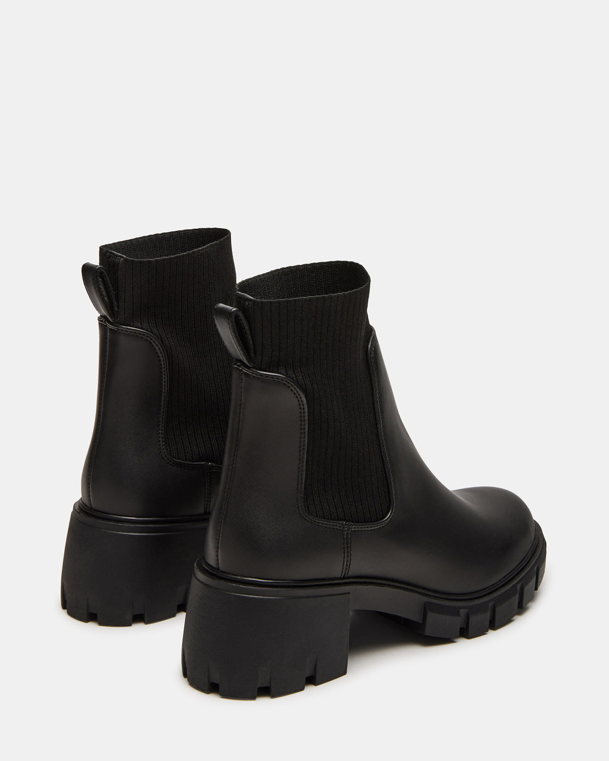 HUTCHH20 Black Water-Resistant Lug Sole Ankle Boot | Women's Booties Steve Madden BLACK