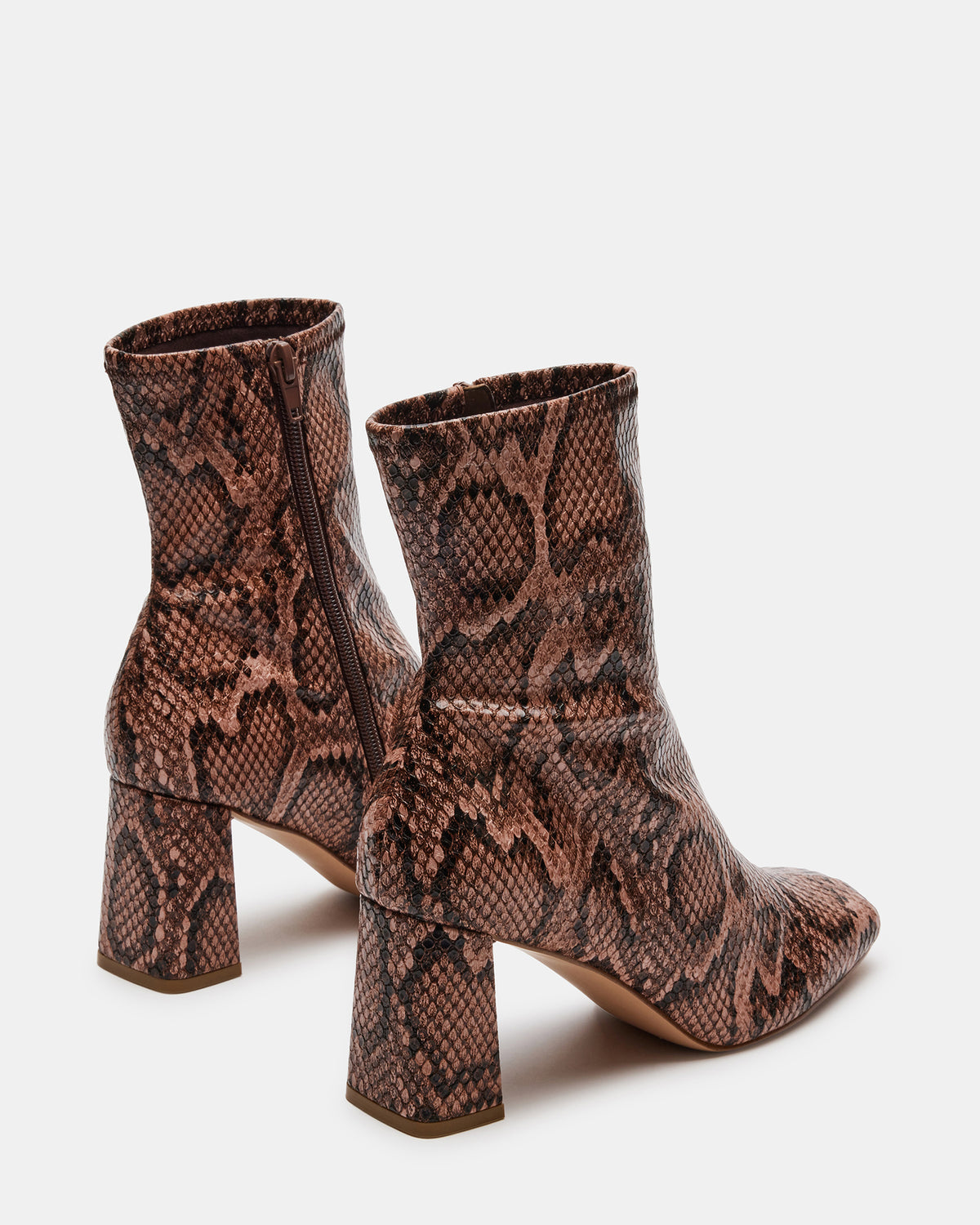 HUSH Snake Square Toe Bootie | Women's Ankle Boots Steve Madden SNAKE