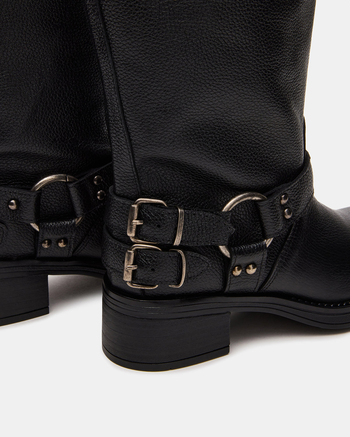 ASTOR Black Leather Wide Calf Knee-High Women's Boot Steve Madden BLACK LEATHER
