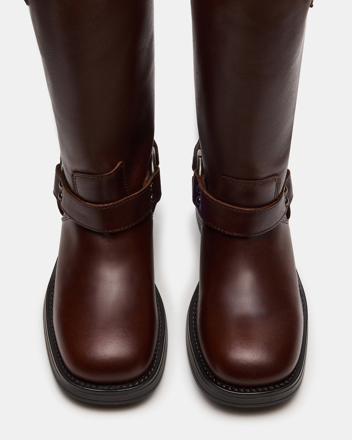 ASTOR Brown Leather Wide Calf Knee-High Women's Boot Steve Madden BROWN LEATHER