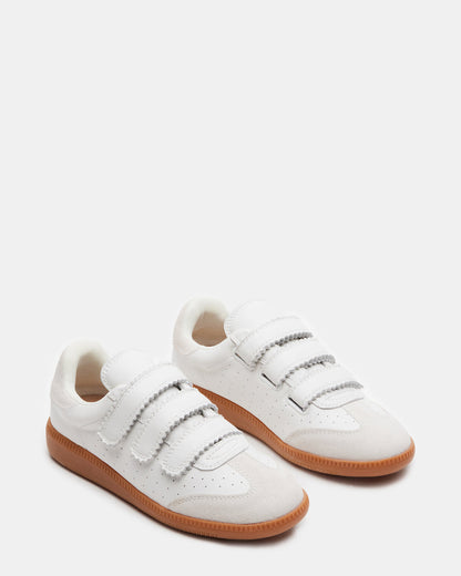 MOMENTUM White Velcro Low-Top Sneaker | Women's Sneakers Steve Madden WHITE
