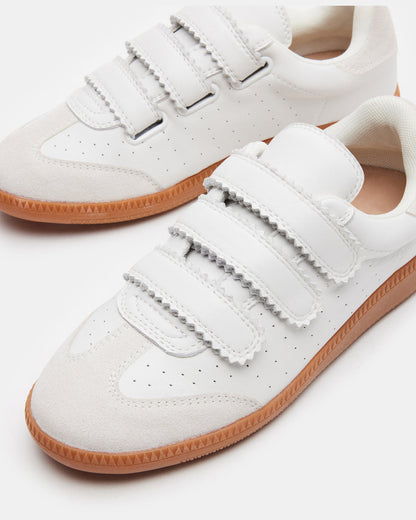 MOMENTUM White Velcro Low-Top Sneaker | Women's Sneakers Steve Madden WHITE