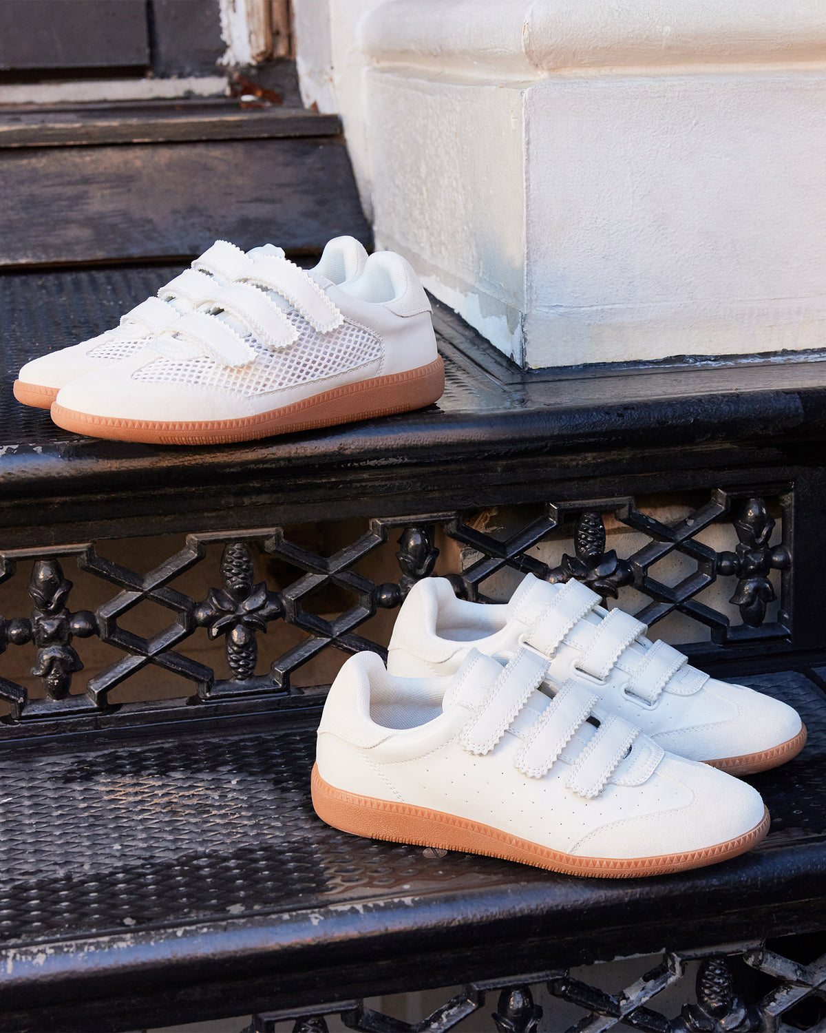 MOMENTUM White Velcro Low-Top Sneaker | Women's Sneakers Steve Madden WHITE
