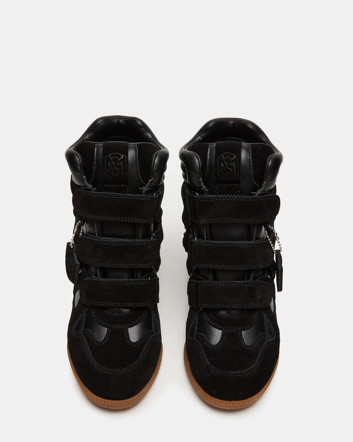 MAVIS Black Suede High-Top Velcro Women's Sneaker Steve Madden BLACK SUEDE