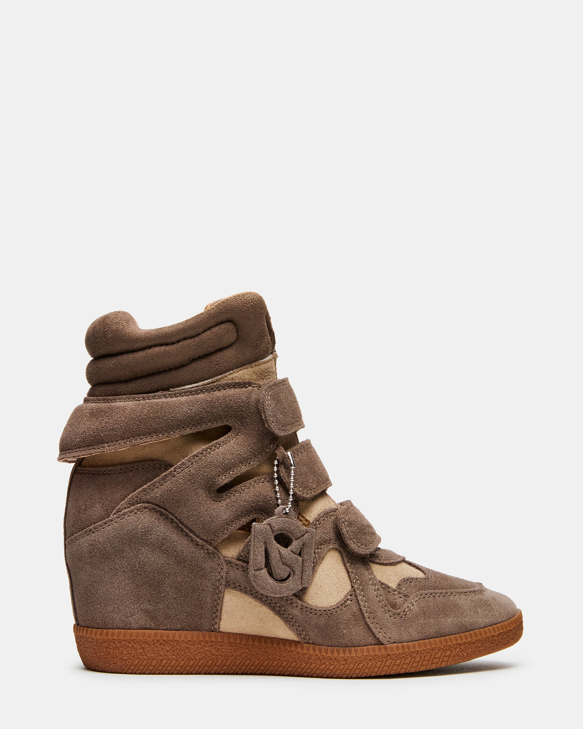 MAVIS Taupe Suede High-Top Velcro Women's Sneaker Steve Madden TAUPE SUEDE