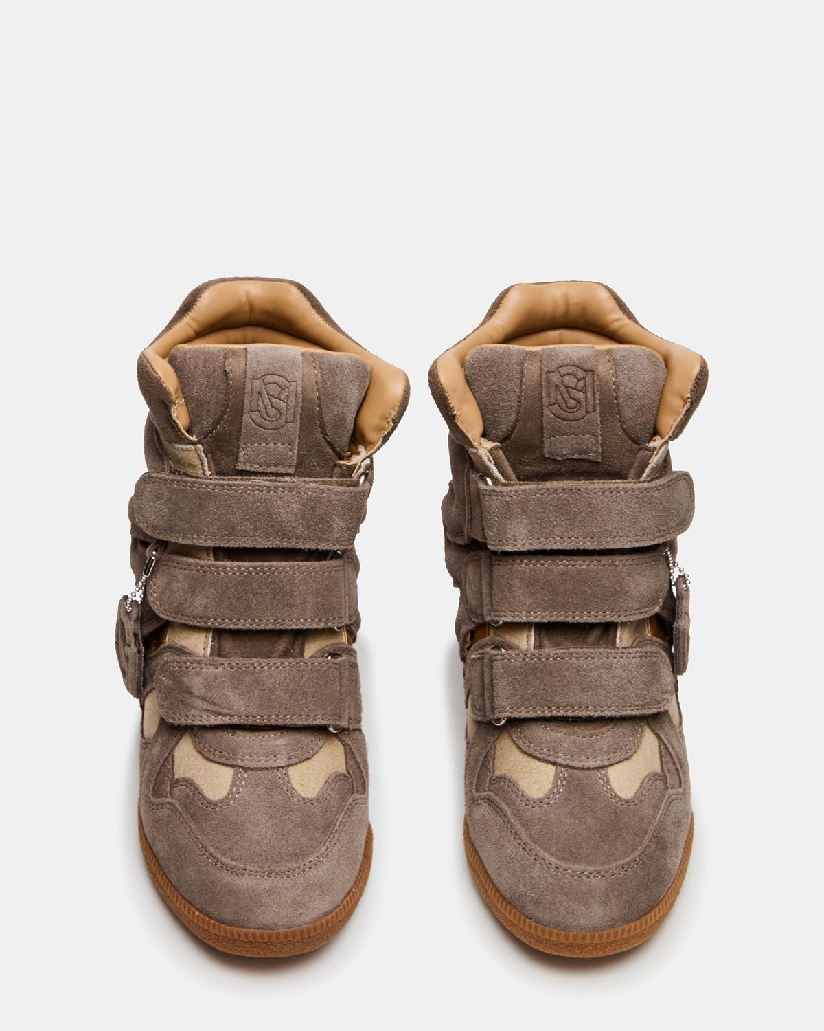 MAVIS Taupe Suede High-Top Velcro Women's Sneaker Steve Madden TAUPE SUEDE
