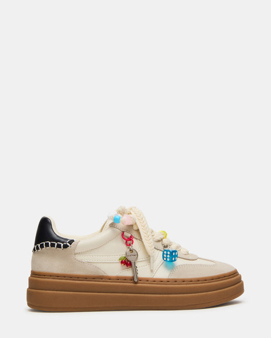 DODGE CHARM Bone Multi Low-Top Platform Women's Sneaker Steve Madden BONE MULTI