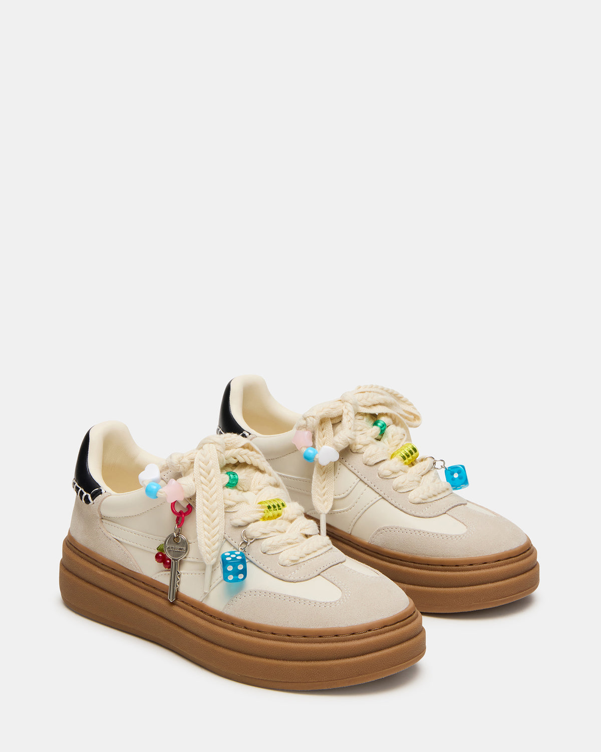 DODGE CHARM Bone Multi Low-Top Platform Women's Sneaker Steve Madden BONE MULTI