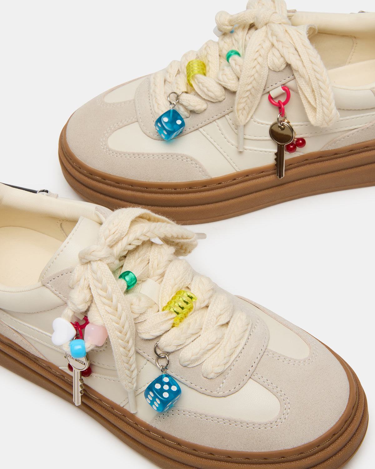 DODGE CHARM Bone Multi Low-Top Platform Women's Sneaker Steve Madden BONE MULTI