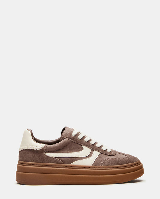 DODGE Espresso Low-Top Platform Women's Sneaker Steve Madden TAUPE MULTI