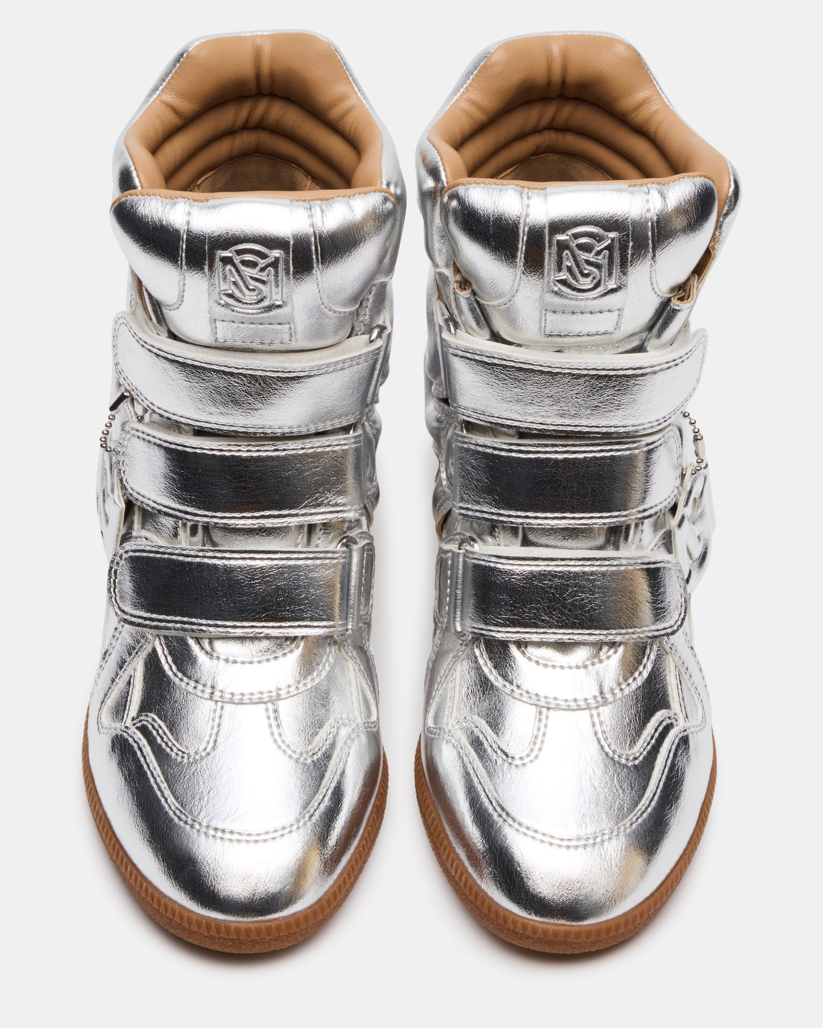 MAVIS Silver High-Top Velcro Women's Sneaker Steve Madden SILVER
