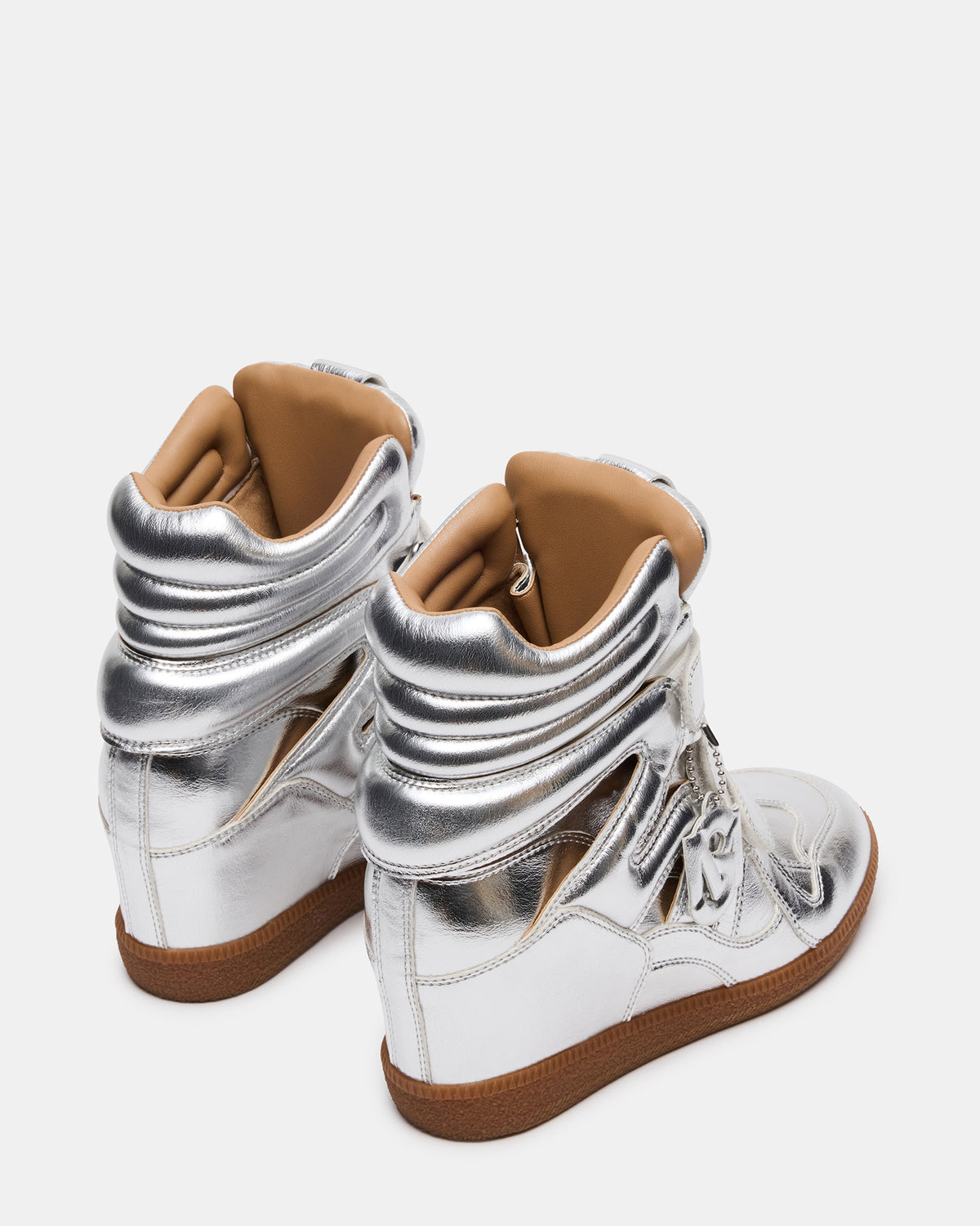 MAVIS Silver High-Top Velcro Women's Sneaker Steve Madden SILVER