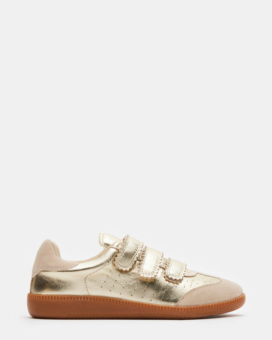 MOMENTUM Gold Velcro Low-Top Women's Sneakers Steve Madden GOLD