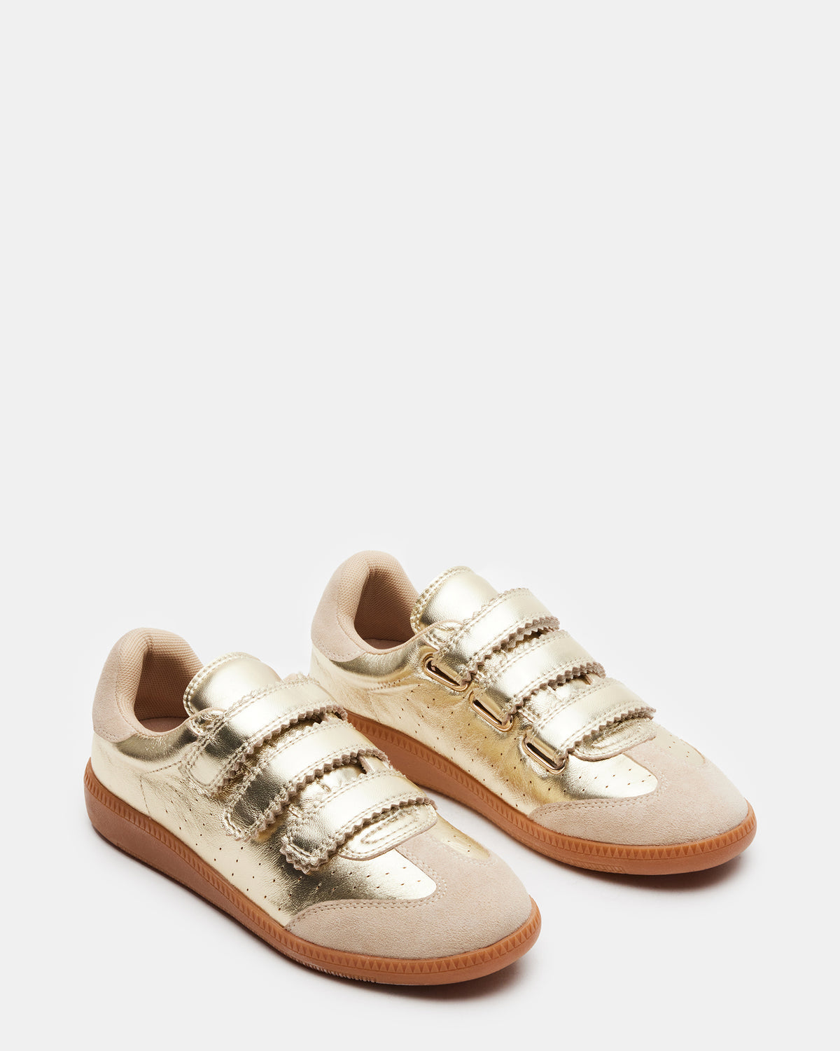MOMENTUM Gold Velcro Low-Top Women's Sneakers Steve Madden GOLD
