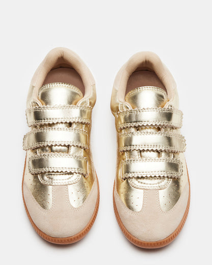 MOMENTUM Gold Velcro Low-Top Women's Sneakers Steve Madden GOLD