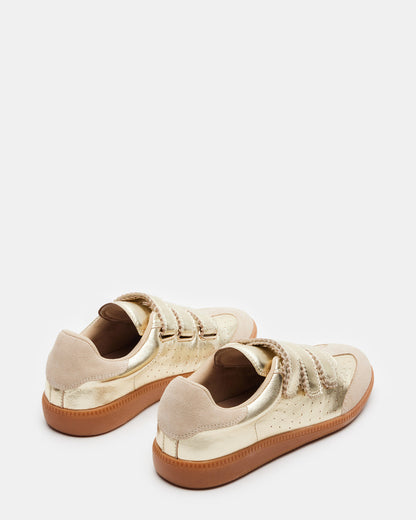 MOMENTUM Gold Velcro Low-Top Women's Sneakers Steve Madden GOLD