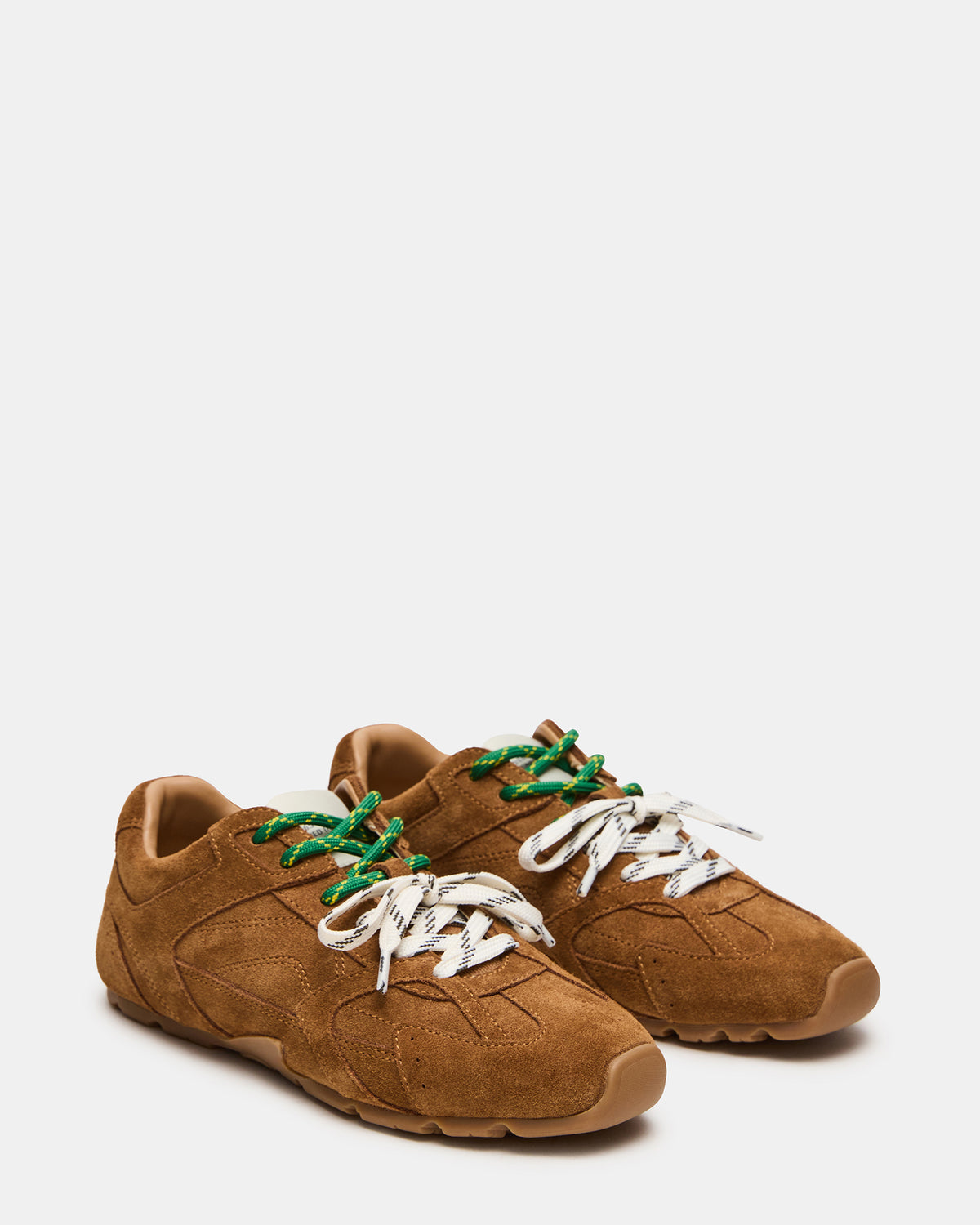 AZIEL Camel Suede Low-Top Lace-Up Women's Sneakers Steve Madden CAMEL SUEDE