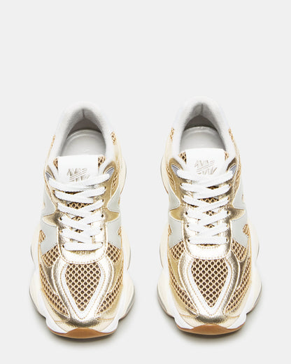 SEBI Gold Multi Low-Top Lace-Up Women's Sneaker Steve Madden GOLD MULTI