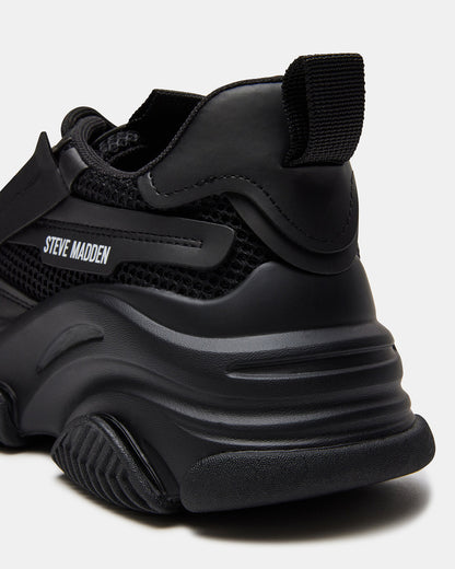 POSSESSION Black Platform Lace-Up Women's Sneaker Steve Madden BLACK