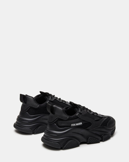 POSSESSION Black Platform Lace-Up Women's Sneaker Steve Madden BLACK