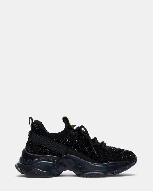 MAXIMA Black Rhinestones Women's Sneakers Steve Madden BLACK