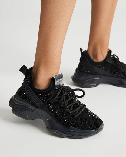 MAXIMA Black Rhinestones Women's Sneakers Steve Madden BLACK