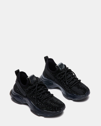 MAXIMA Black Rhinestones Women's Sneakers Steve Madden BLACK