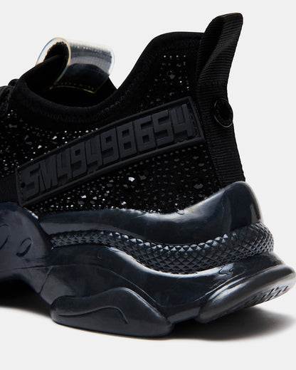 MAXIMA Black Rhinestones Women's Sneakers Steve Madden BLACK