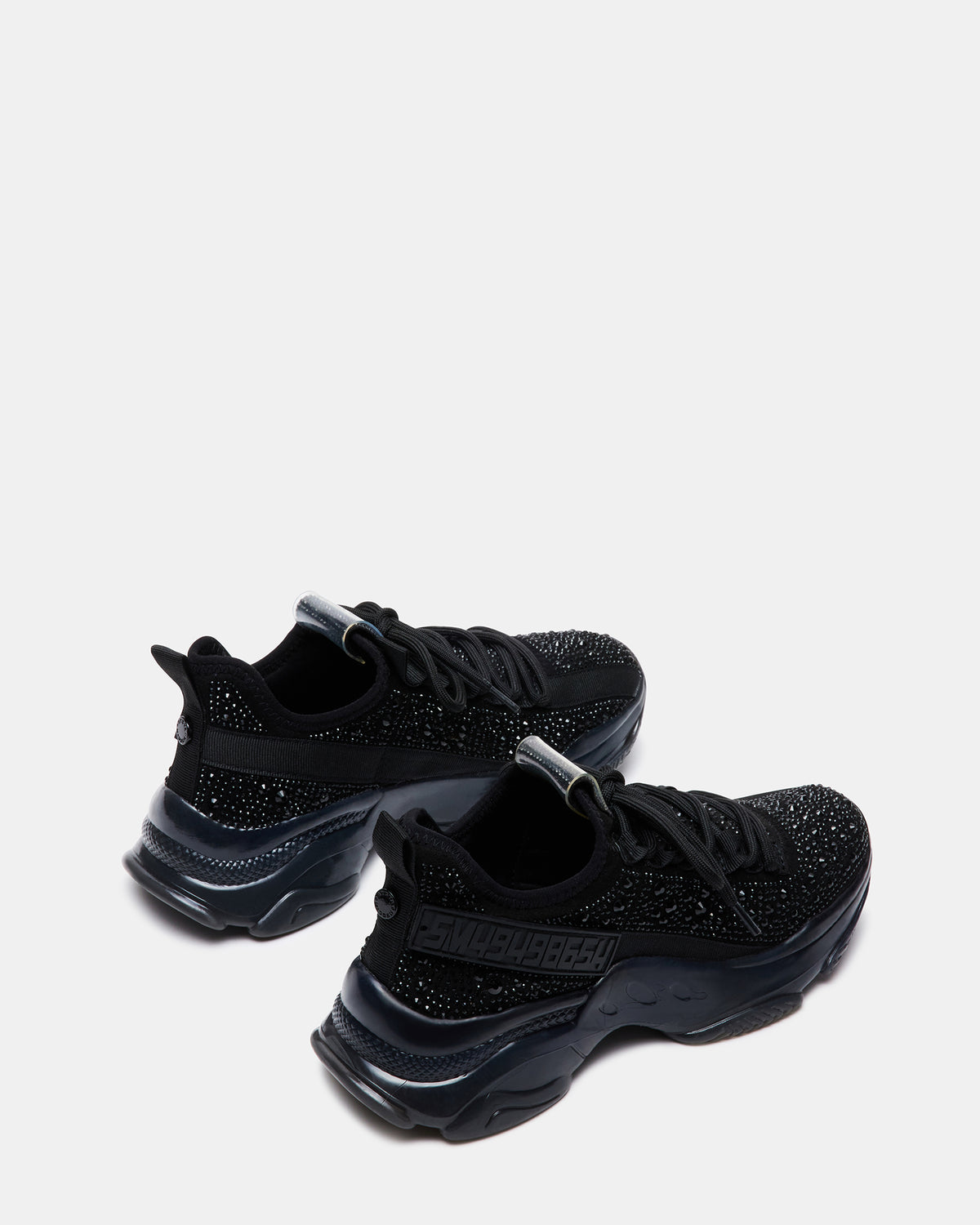 MAXIMA Black Rhinestones Women's Sneakers Steve Madden BLACK