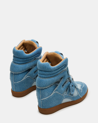 MAVIS Denim Multi High-Top Velcro Women's Sneaker Steve Madden DENIM MULTI