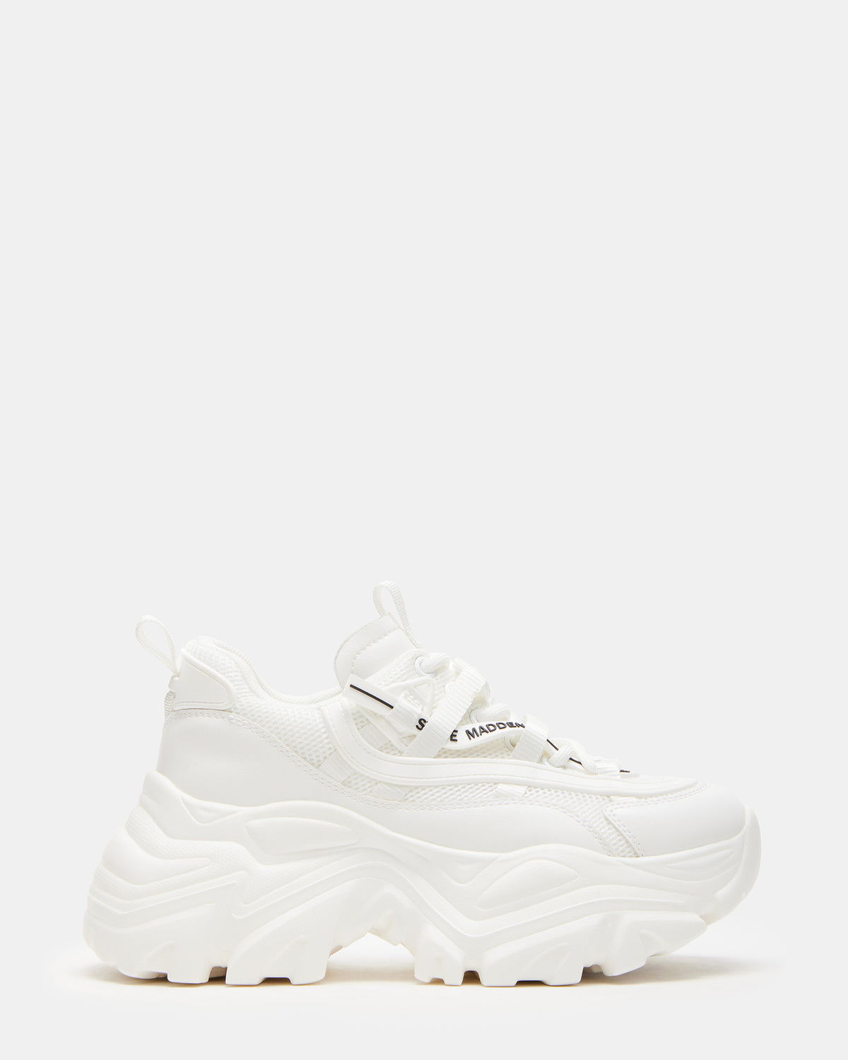 RECOUPE White Women's Chunky Platform Low-Top Sneaker Steve Madden WHITE