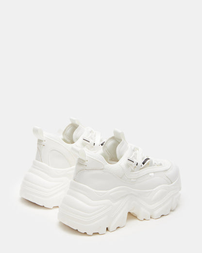 RECOUPE White Women's Chunky Platform Low-Top Sneaker Steve Madden WHITE
