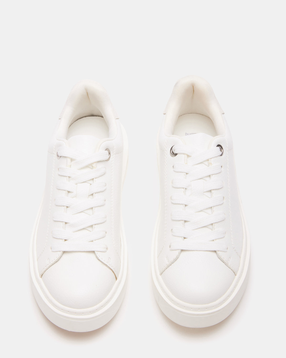 CATCHER White Suede Women's Low-Top Lace-Up Sneaker Steve Madden WHITE SUEDE