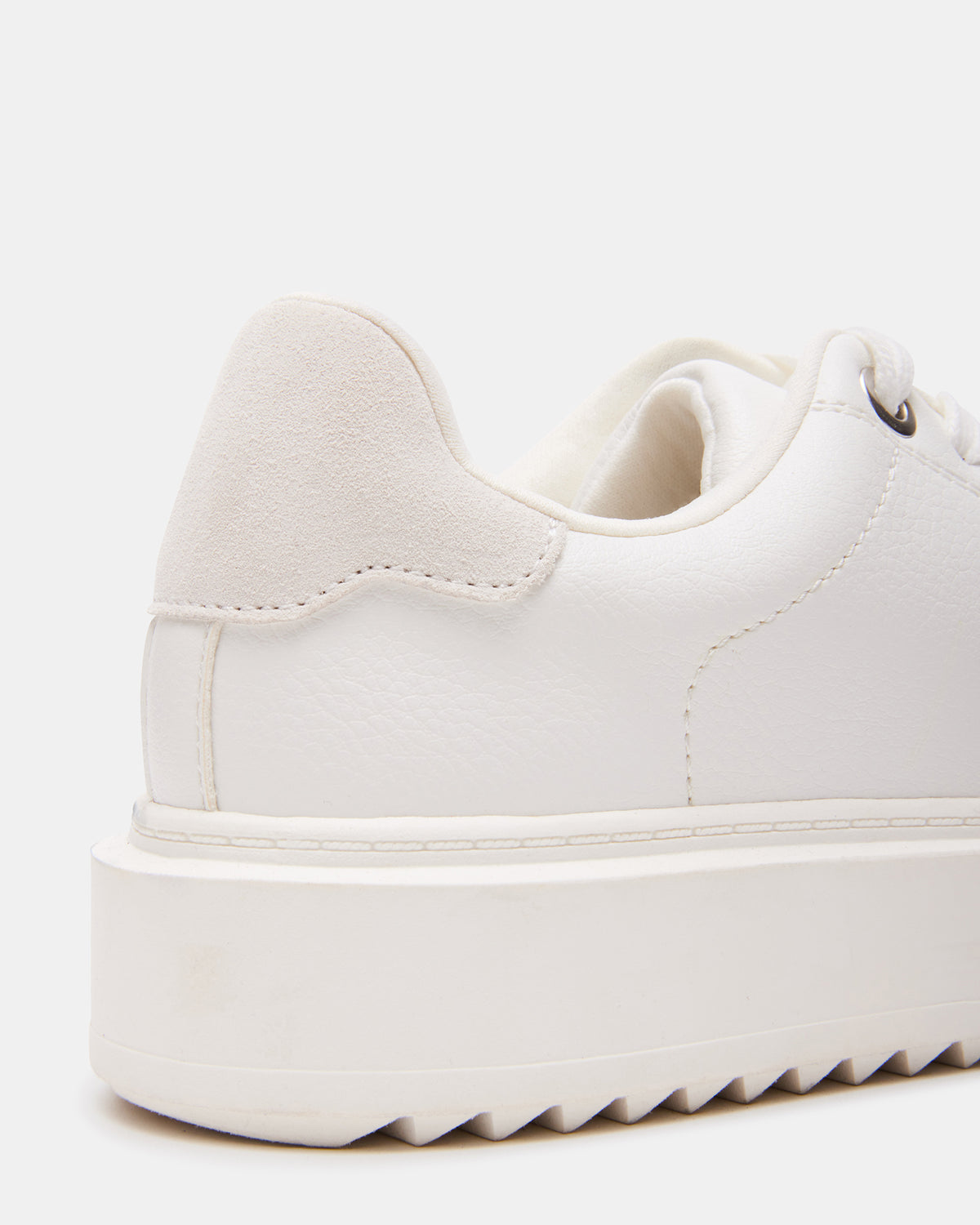 CATCHER White Suede Women's Low-Top Lace-Up Sneaker Steve Madden WHITE SUEDE