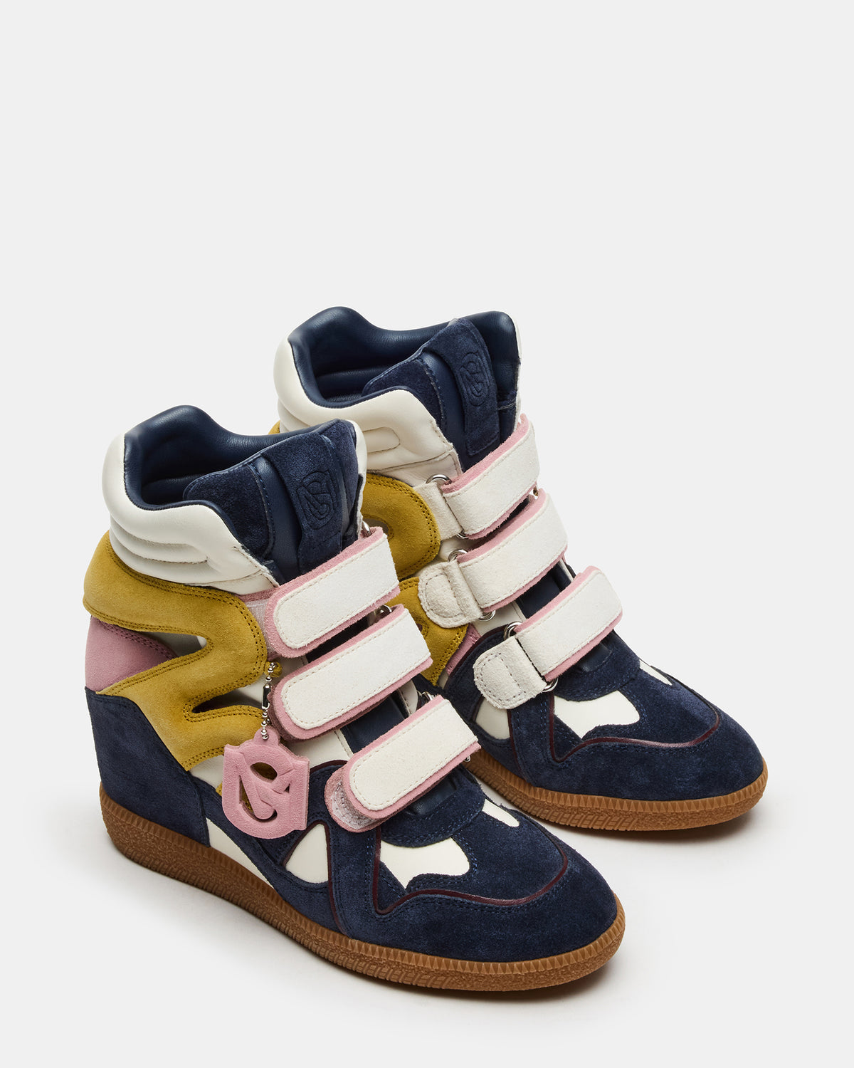 MAVIS Navy Suede High-Top Velcro Women's Sneaker Steve Madden NAVY SUEDE